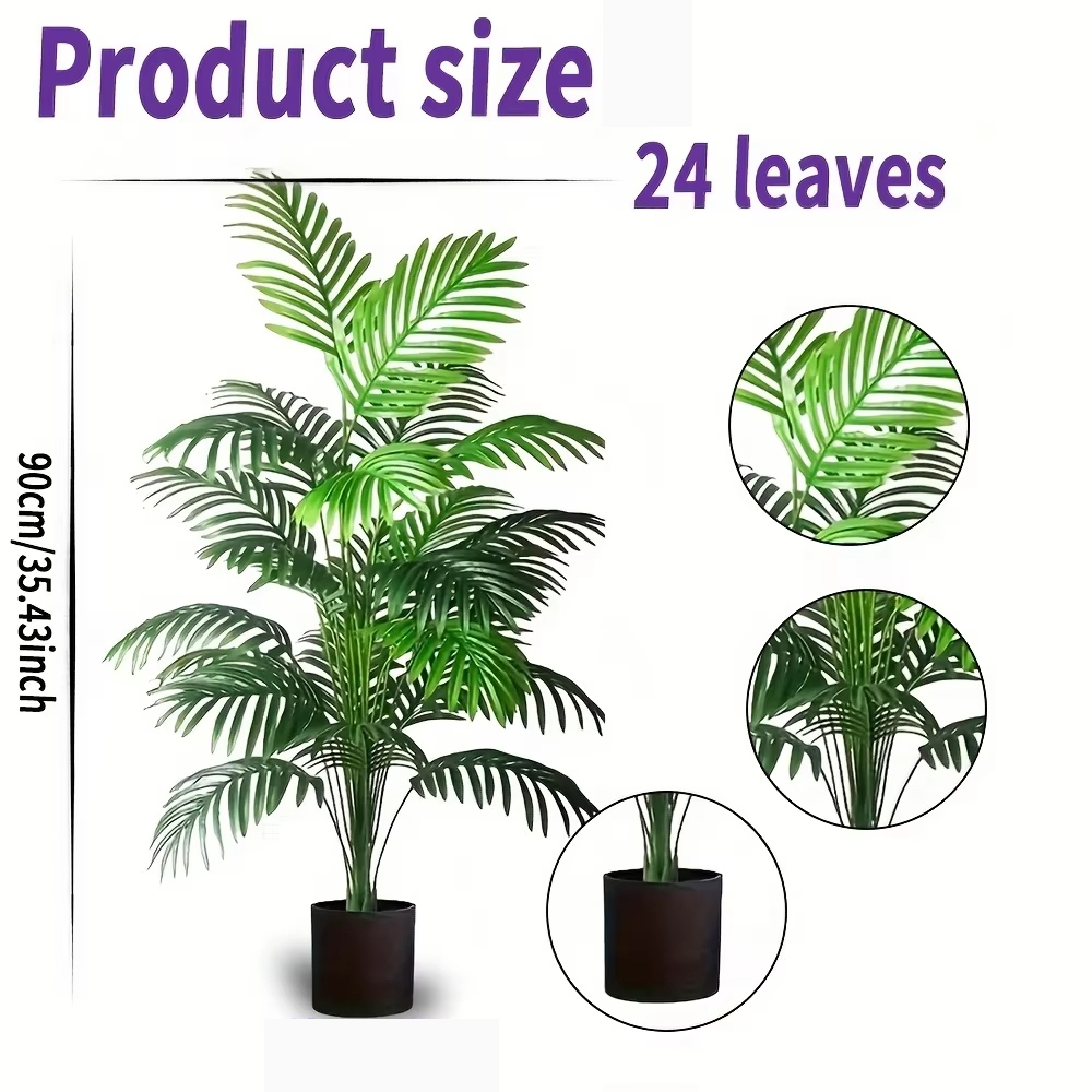 24 Leaves Areca Palm Artificia - đánh giá và giá Monstera Adansonii