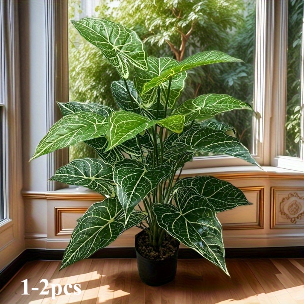 1PC 24 Leaves Artificial Green - đánh giá và giá Monstera Adansonii